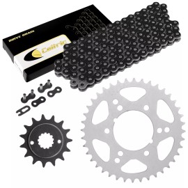 Kawasaki Black Drive Chain And Sprocket Kit for Kawasaki Ninja ZX-6R ZX636B 2003 2004
