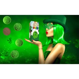 The Dreidel Company St. Patrick's Day Chocolate Coins Lucky Green Coins, Belgian Nut-Free Milk Chocolate, Kosher Certified Dairy Coin (Milk Chocolate, Half-Pound)