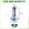 Keadic 15Pcs M8 Multi-Grip Rivet-Nut Pre Bulbed Threaded Inserts, Zinc