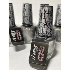 OPI Crackle Nail Polish SILVER SHATTER NL E62 Crackle Lacquer Create 2 Tone NEW