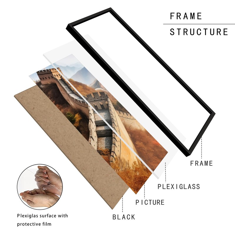 Picrit 13.5 x 40 inch Poster Frame, Panoramic Photo Frame