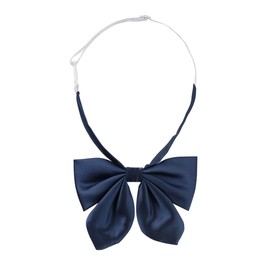 Allegra K School Ribbon, Ribbon Tie, Uniform, Ribbon, Bowtie, Bowtie, Adjustable, Solid Color, For Girls, blue (navy blue)