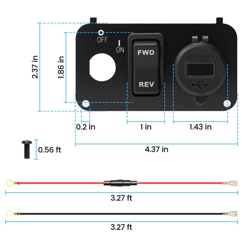 briidea 3 in 1 Multifunctional Integrated Panel with DC 12V-48V