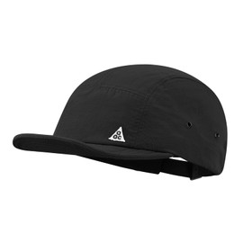 Clakllie Waterproof 5 Panel Hats Quick Dry Short Brim Hats Ultra Thin Outdoor Sports Hat Flat Bill Baseball Cap,Black