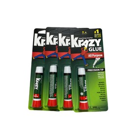 Krazy Glue Elmer's Original Crazy Super Glue All Purpose Instant Repair, 4 Piece
