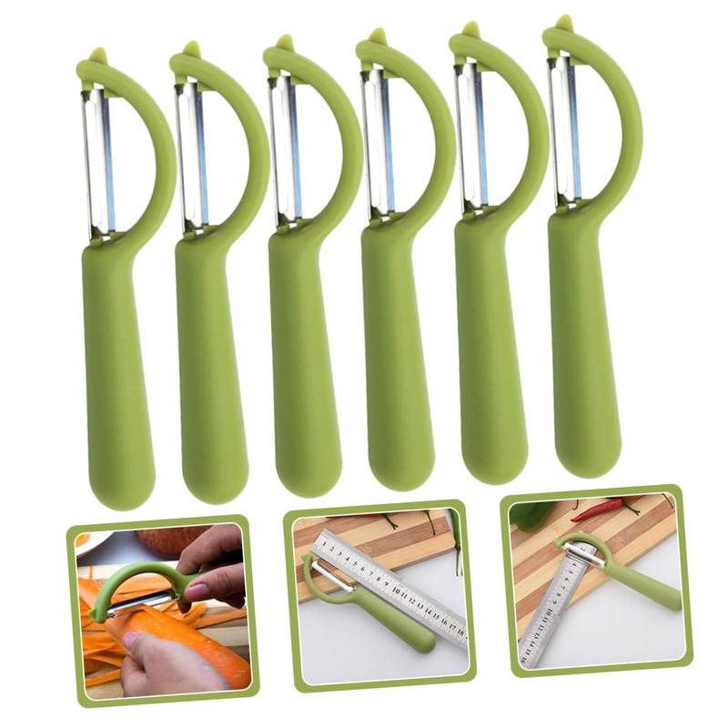 LABRIMP 6pcs Portable Vegetable Peelers Carrot Peeler Kitchen Fruit Household