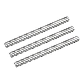 QUARKZMAN Threaded Rod M10 x 120 mm Fully Threaded Rod 304 Stainless Steel V2A Threaded Rods A2 Metric Threaded Bolts VA Threaded Rod Right Thread Threaded Screw Set Screw Pack of 3
