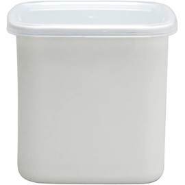 Noda Horo Square White Enamel Stockpot (L) Imported From Japan