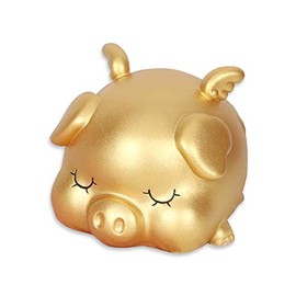 Felimoa Gold Pig Piggy Bank Gold Pig Piggy Bank Feng Shui Congratulations Money Luck Symbol Item (Gold)