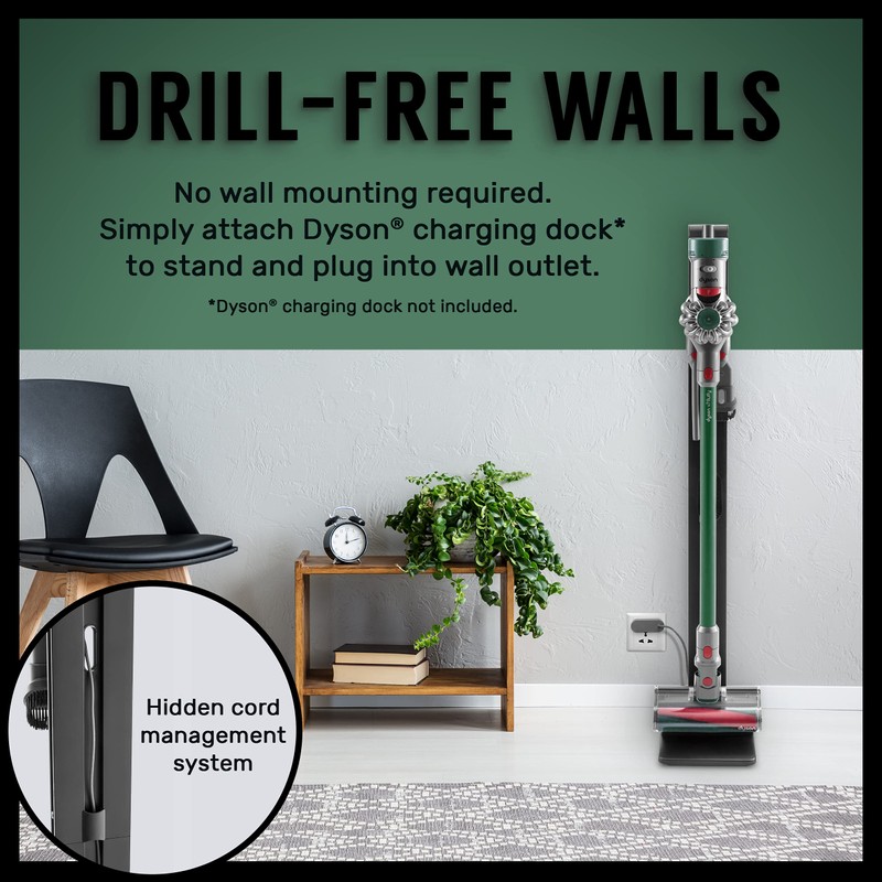 TechOrbits Docking Station Organizer - Vacuum Stand and Attachment Holder,