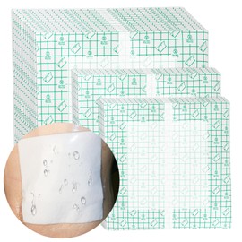 KONWEDA 25 Pcs Waterproof Ostomy Bag Shower Cover 10"x10", Stoma Bath Protector Shield Film Adhesive Dressing Bandage for Ostomy Supply Guard Accessory