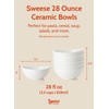 Sweese 28 oz Large White Porcelain Bowls - Set of