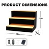 MESAlLUP 16 Inch 3 Tier Lighted Liquor Bottle Display Shelf,