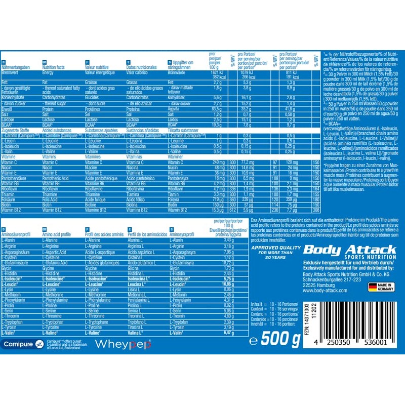 Body Attack Power Protein 90 - Low Fat - 85%