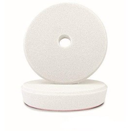 ALCLEAR 5095S Set of 2 Polishing Pads, Polishing Sponges, Soft for Rupes Machines, Diameter 95/80 x 25 mm, White