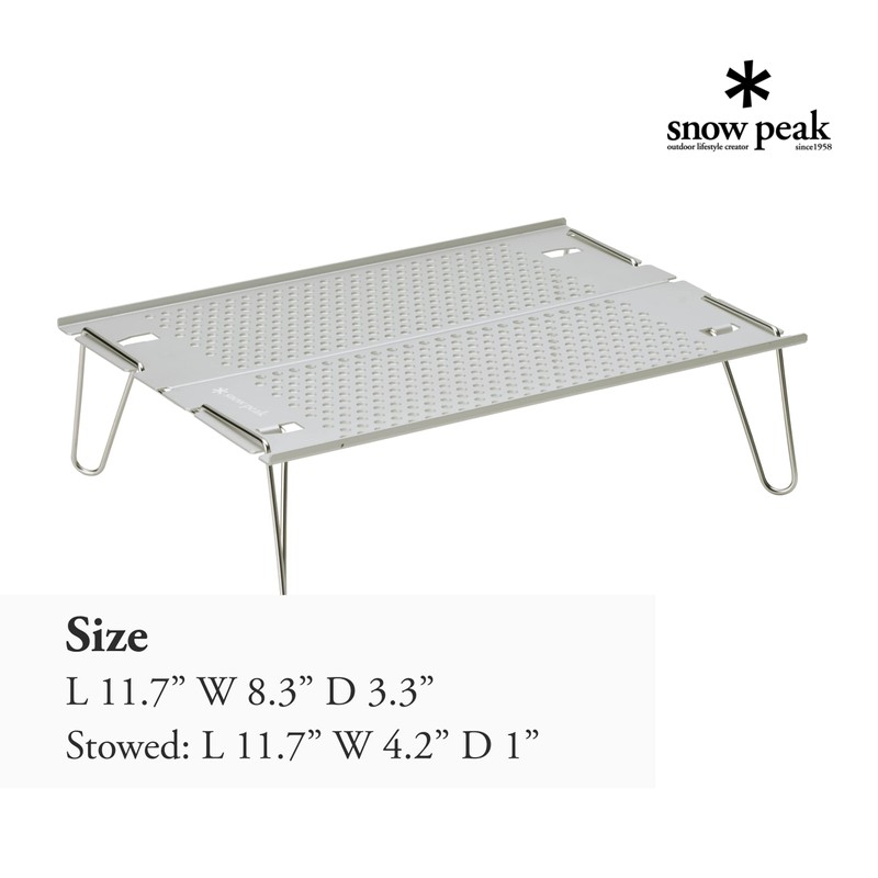 Snow Peak Ozen Solo Table, Aluminium, Silver, 297 x 210