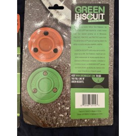 Green Biscuit Training Hockey Pucks Set - 2pack Shooting Practice Snipe NIB