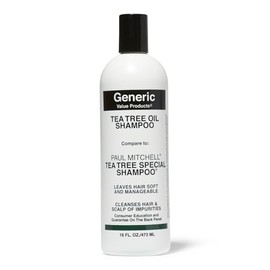 Generic Value Products Champú de Aceite de Árbol de Té, Deja el Cabello Suave y Manejable, Deja el Cuero Cabelludo Limpio y Picoteante, Añade Vitalida