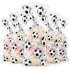 Soccer Cellophane Treat Bags, 120 Pieces Soccer Goodie Bags Football