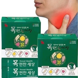 1.5g x 30 packs (2 boxes) of refreshing throat care powder stick for itchy and scratchy throat during the changing seasons / 환절기 간지럽고 칼칼할때 시원한 목관리 분말스틱 1.5gx 30포 2박스