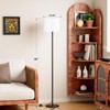 Modern Floor Lamp Simple Design with White Shade, Foot Pedal