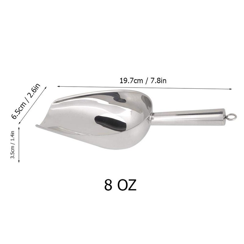 Household wear-Resistant Stainless Steel Flour Spoons, Spoons, Spoons(8oz)