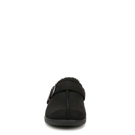 BZees Womens Eternity Mule Black Fleece Fabric 6 M