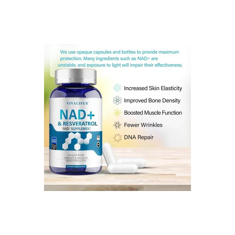 Vivalifer Suplemento Nad Resveratrol 120 Capsulas
