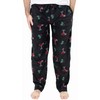 Varsity Men's Printed Microfleece Pajama Pant, Black Holiday Martini, Small