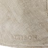 Stetson Herringbone Linen Flat Cap Peaked Cap Men's - Linen