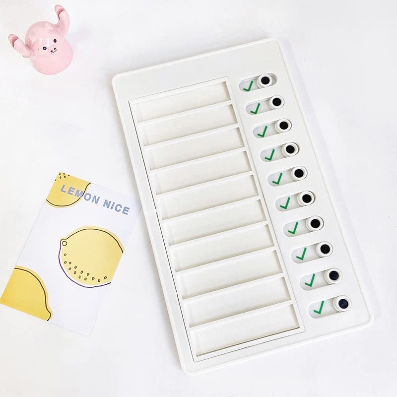 2 Pcs Daily Chart Planner Memo Checklist Boards with 10