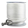 PropelTech Anchor Rope Braided Anchor Line(White, 3/8" x 100') Premium