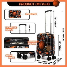 Inprof Kid's Luggage Set 3 Piece Suitcase Set 16" Hardside Luggage with Spinner Wheels Girls Boys Carry on Toddler Suitcase with Travel Duffle Bag Airline Approved