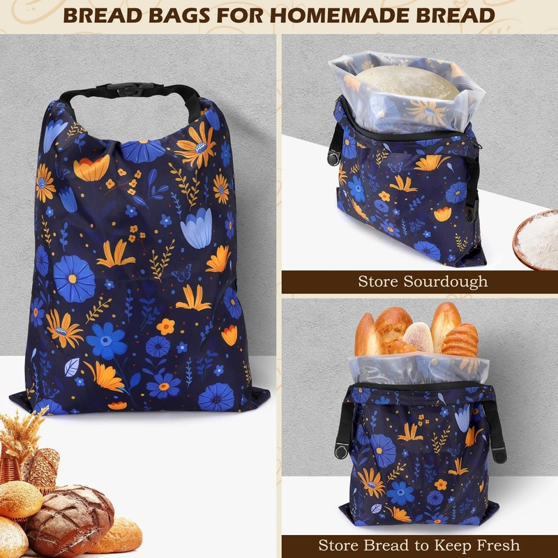 Revahope 2 Pack Reusable Bread Bags for Homemade Bread, 17"×13"