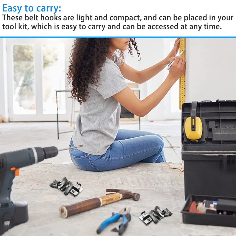 8 Pcs Electric Drill Belt Clip Replacement Hooks Clips Tools,