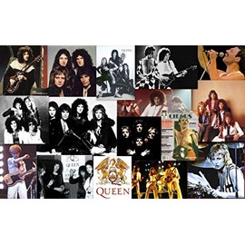 Queen, a British Rock Band, Freddie Mercury, Brian May, Roger Taylor, John Deacon 12 X 18 Inch Poster