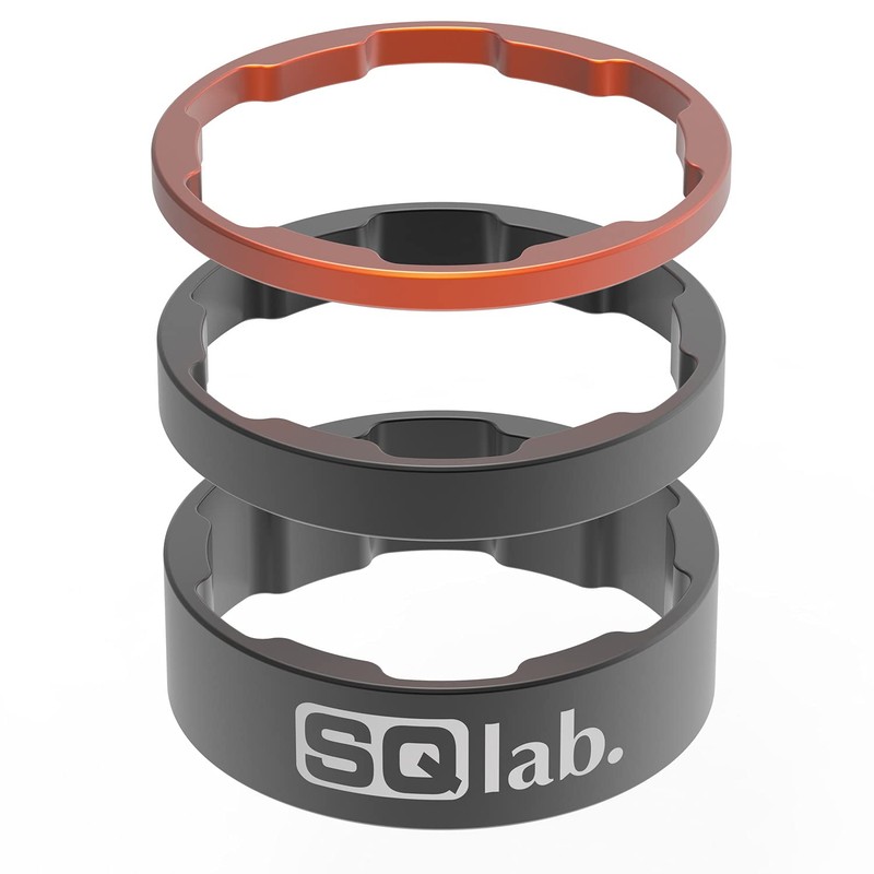 SQlab Unisex Sæt 1 1/8 Tomme Spacer Set, Black, 1/8