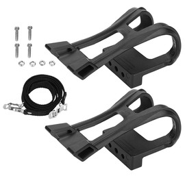 Bicycle Pedal Toe Clip Adjustable Bicycle Pedal Toe Clips and Straps for Cycling Road Mountain Bike 1 Pack