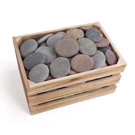 Rokraft 100 Large 2.05-3.25" Flat Rocks for Painting, Smooth River Rocks Painting Supplies for Kindness Stones, Arts and Crafts, Decoration