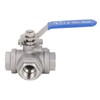 3 Way Ball Valve 1/2in DN15 304 Stainless Steel Female
