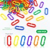 JIALEEY 100PCS Plastic Chain Links, Children's Learning Toy, Mix Color