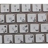 Arabic Keyboard Decals with Blue, Black, RED, Orange OR White