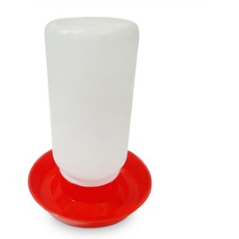 Little Family Members Plastic 1-Quart Chicken Waterer and Chick Drinker | Durable Watering Container For Chickens, Ducks, Ducklings, Chicks, Turkeys, Quail and More