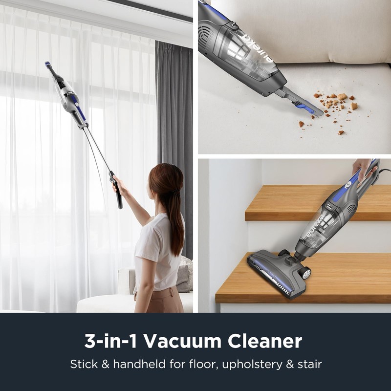 Eureka Corded Stick Vacuum Cleaner for Home Pet Hair, Lightweight