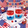 Potchen 2 Pack Patriotic Wine Glasses Icon Stemless, 9oz Red