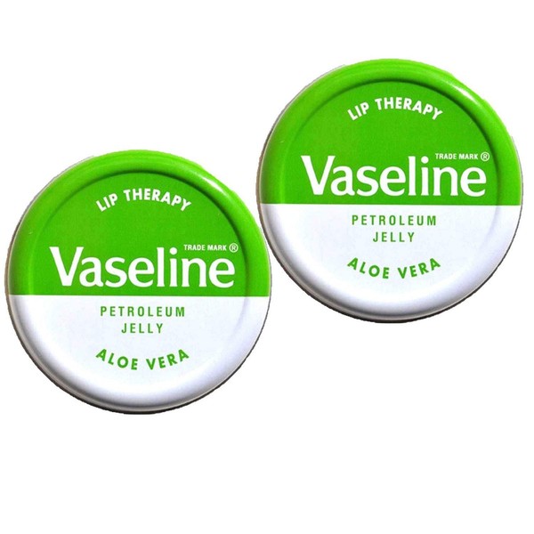Vaseline Therapy Lip Balm, Aloe Vera 0.6 oz (Pack of 2)
