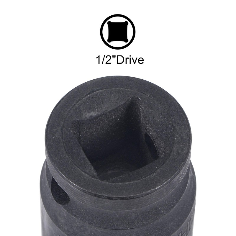 sourcing map 1/2" Drive by 18mm 6-Point Impact Socket, CR-V