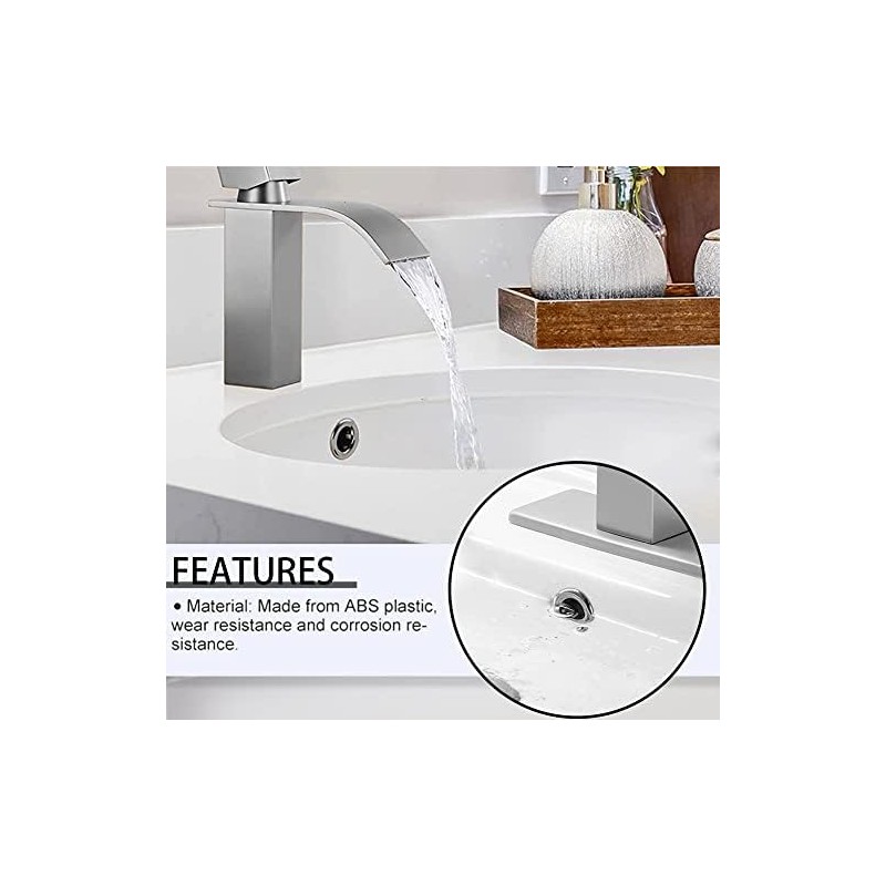 SKYPIA 3x Bathroom Kitchen Sink Hole Round Overflow Cover Basin