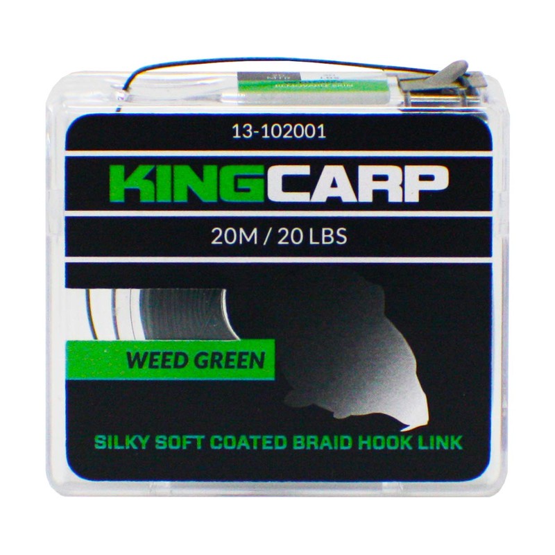 KINGCARP - 20m Spool of Coated HookLink Braid (20lb Breaking