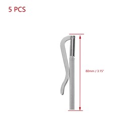 5 PCS Spring Metal Money Clip 3" (80mm) Zinc Alloy Money Cash Clip Wallet Insert Bar for Bifold Leather Wallet Purse Billing Invoic Holder, Silver